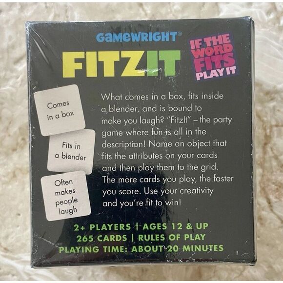 FITZ IT “If The Word Fits Play It” Word Card Game by Gamewright 2012 NEW SEALED - Picture 2 of 6